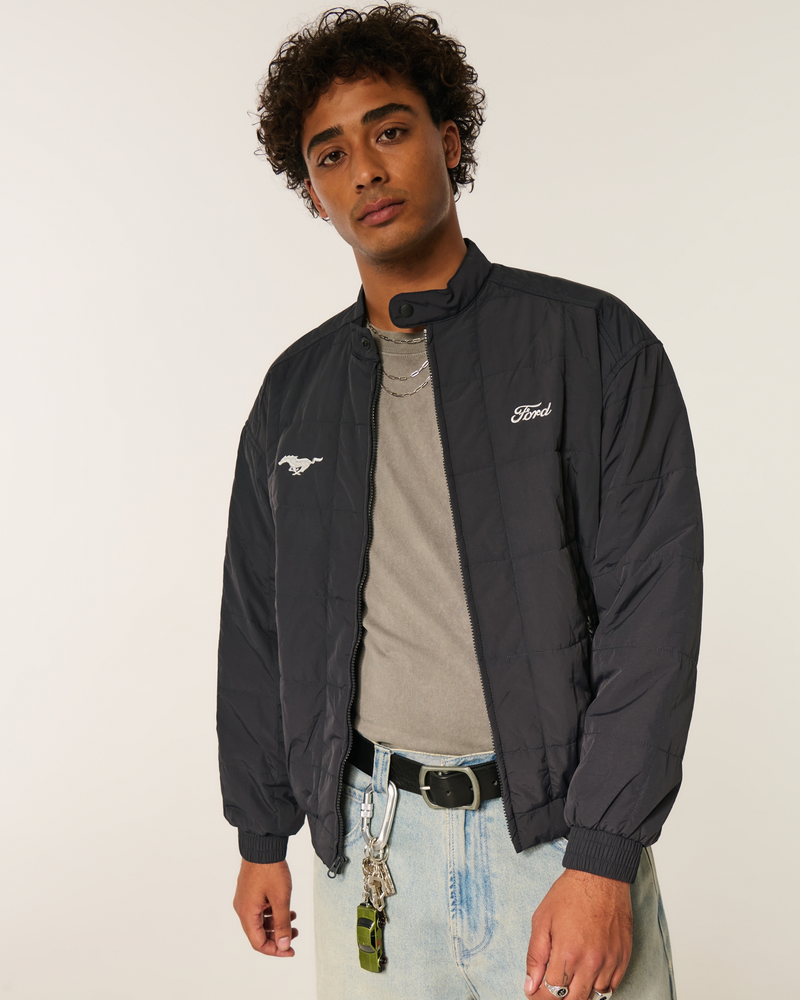 メンズ ジップアップフォードグラフィック入りジャケット | メンズ
