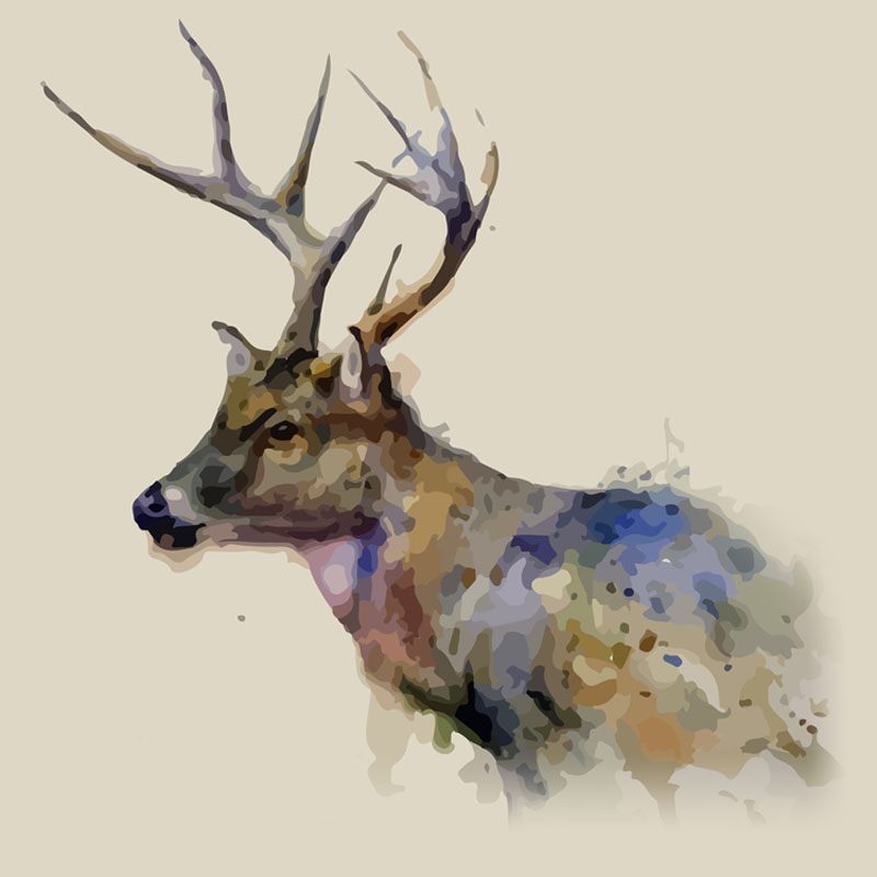 絵画 油彩画 アートパネル アートボード 壁飾り トナカイ プレゼント 2pcs