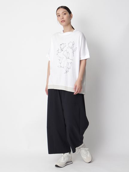 スーピマ天竺 モクレンプリントTシャツ（Tシャツ）｜KEI Hayama PLUS