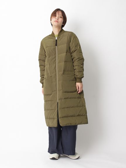 ライトタフタリバーダウン ロングコート(リバーシブル)（ダウン