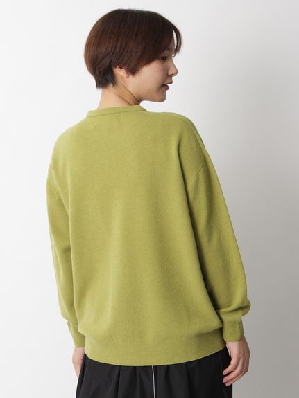 Vert ハイブリットメリノウール12Gホールガーメントジップアップニット