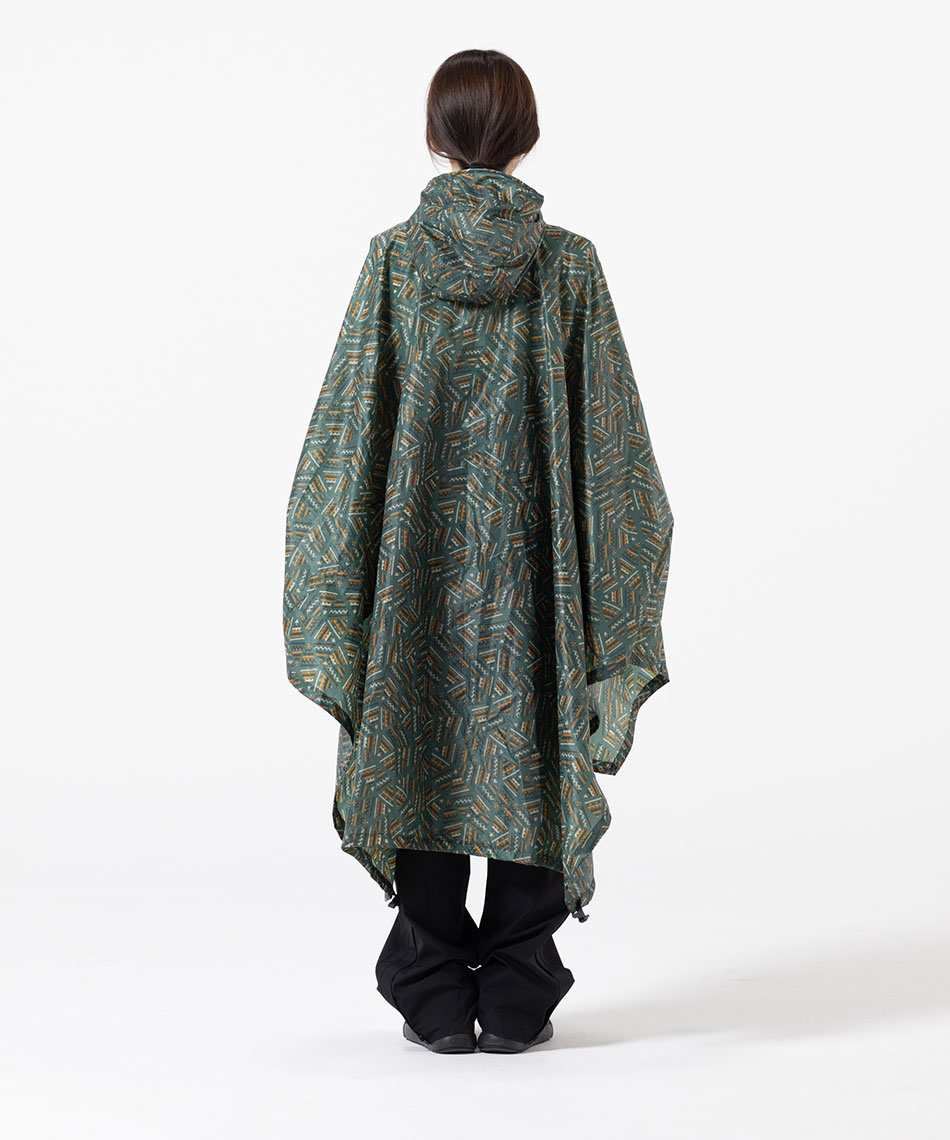 ポンチョ プリント トレッキング レインポンチョ 1128668 PIGN