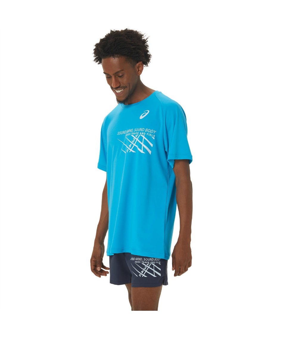 アシックス(asics) 陸上 ウェア 半袖Tシャツ プリント半袖シャツ