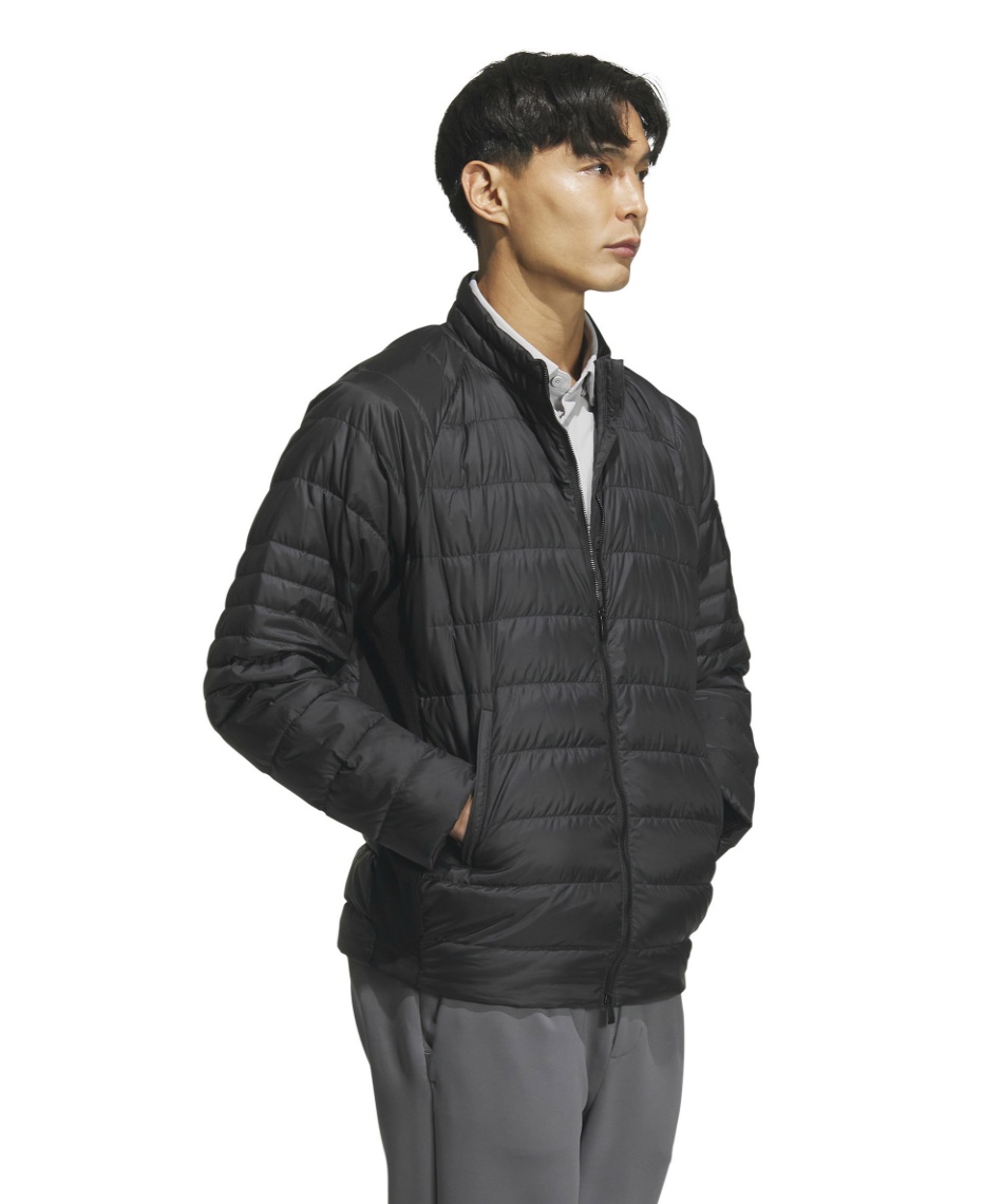 ゴルフウェア ブルゾン アームポケット付き フルジップ ダウン