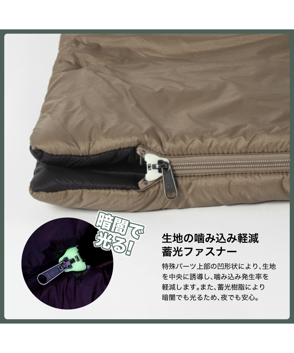NANGA × VISIONPEAKS 封筒型シュラフ IBUKI SQUAREBAG 800 IBUKISQ800