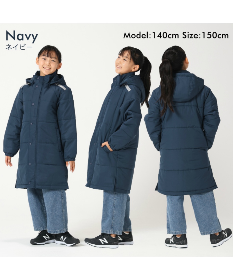 ジュニアベンチコート 子供 ジャケット アウター フード付き