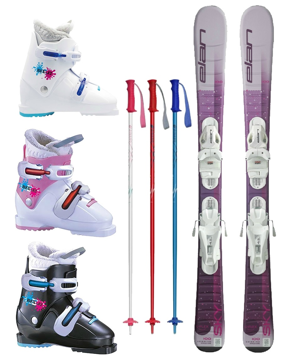 エラン(ELAN) スキー板 ジュニアスキー 4点セット SKY JR SHIFT+EL 4.5