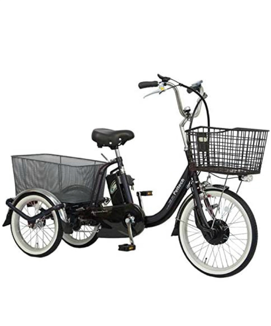 送料無料】電動自転車 1年保証付き 20/16型電動アシスト三輪車