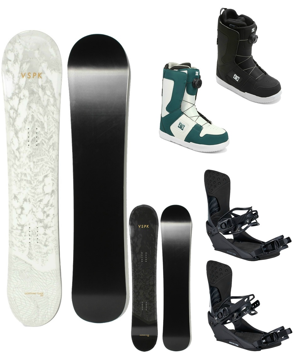 スノーボード 3点セット LIGHTNINGFLAGE+TRANS+PHASE BOA ボード板＋