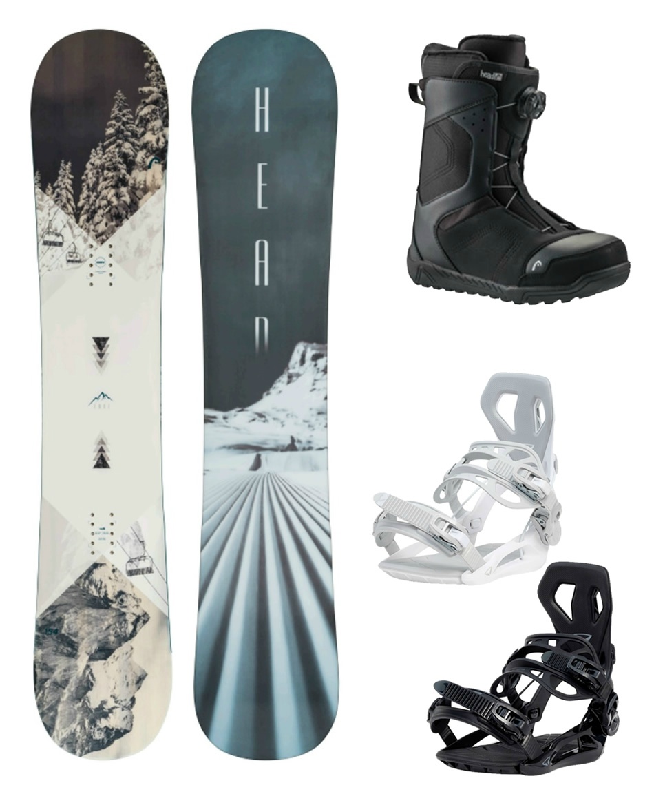 ヘッド(HEAD) スノーボード 3点セット TRUE 2.0 GREY+BASE++REV BOA