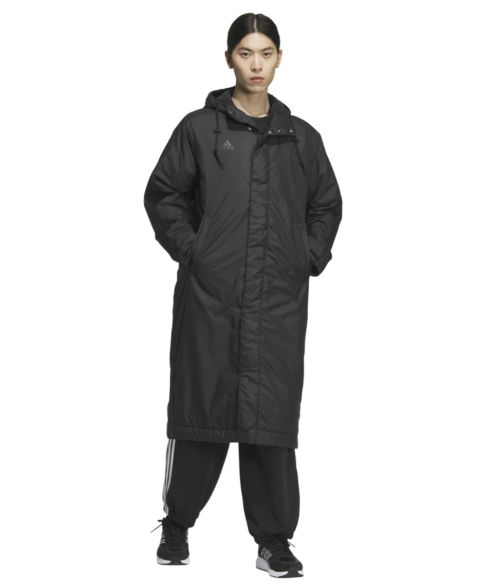 ベンチコート 中綿 マストハブ スリーストライプス ルーズフィット