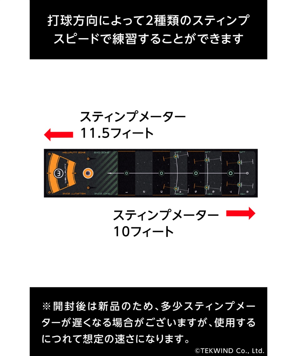 ゴルフ パターマットWellputtマット2mMAT-2M | スポーツ用品なら
