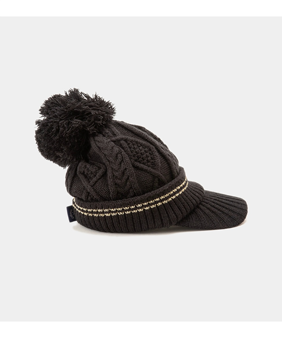 キャロウェイ(Callaway) ゴルフ ニット帽 ケーブルニットツバ付き