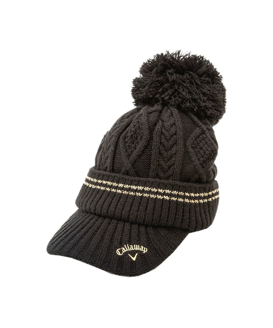 キャロウェイ(Callaway) ゴルフ ニット帽 ケーブルニットツバ付き