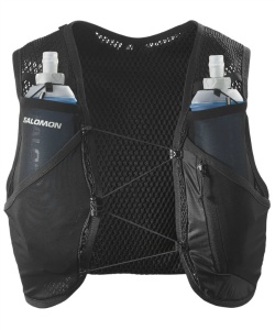 SALOMON ランニングベスト メッシュ ブラック 水筒2本付き SALOMON