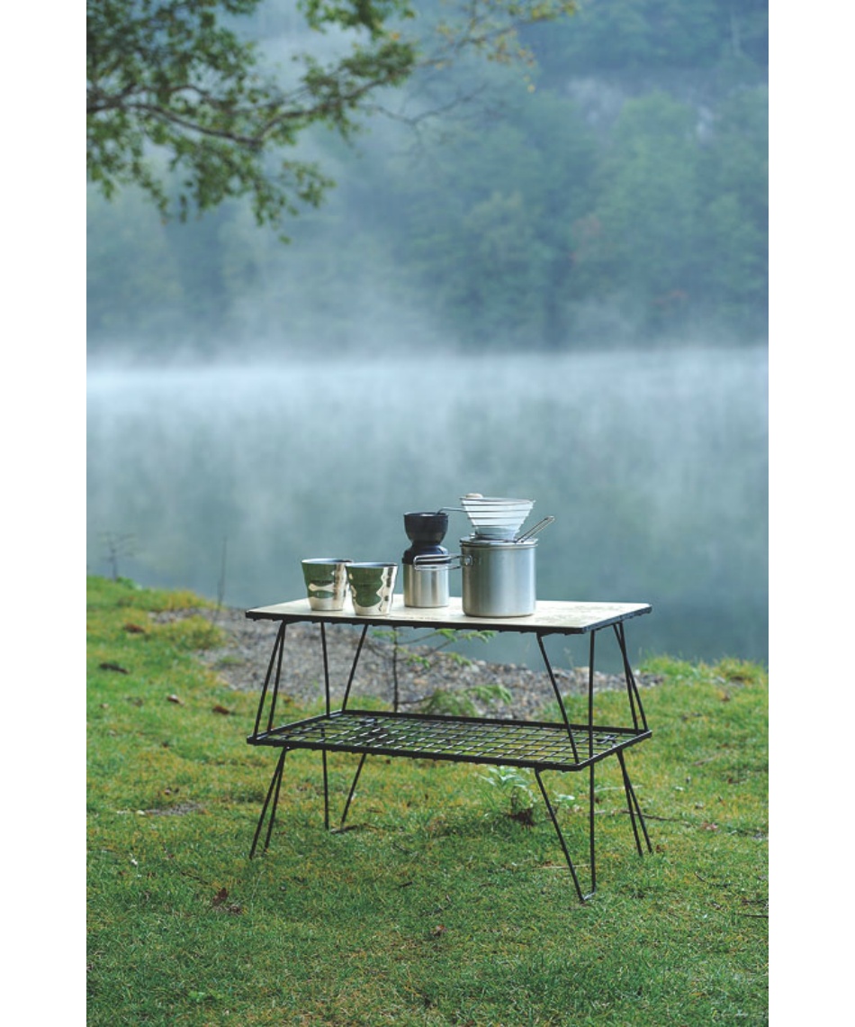 ユニフレーム (UNIFLAME) ローテーブル フィールドラック ウッド天板