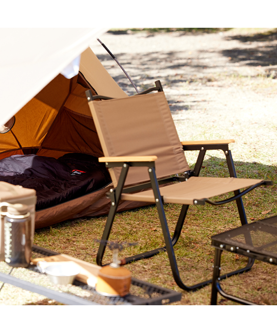 ビジョンピークス(VISIONPEAKS) アウトドアチェア ウッドアームレスト