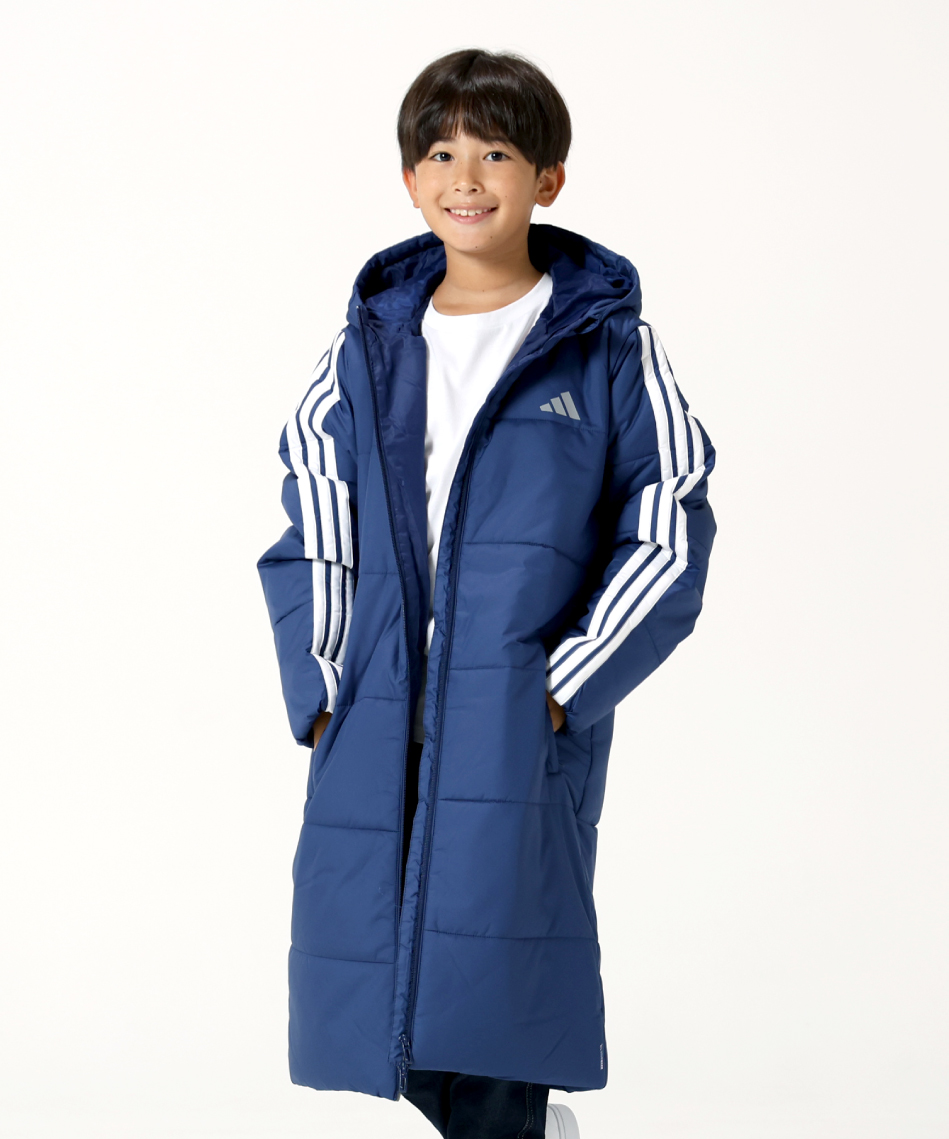 アディダス(adidas) ベンチコート 3ストライプロングコート JYD14