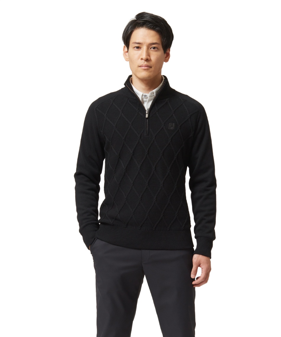 フットジョイ(FootJoy) ゴルフウェア セーター アーガイル防風ハーフ
