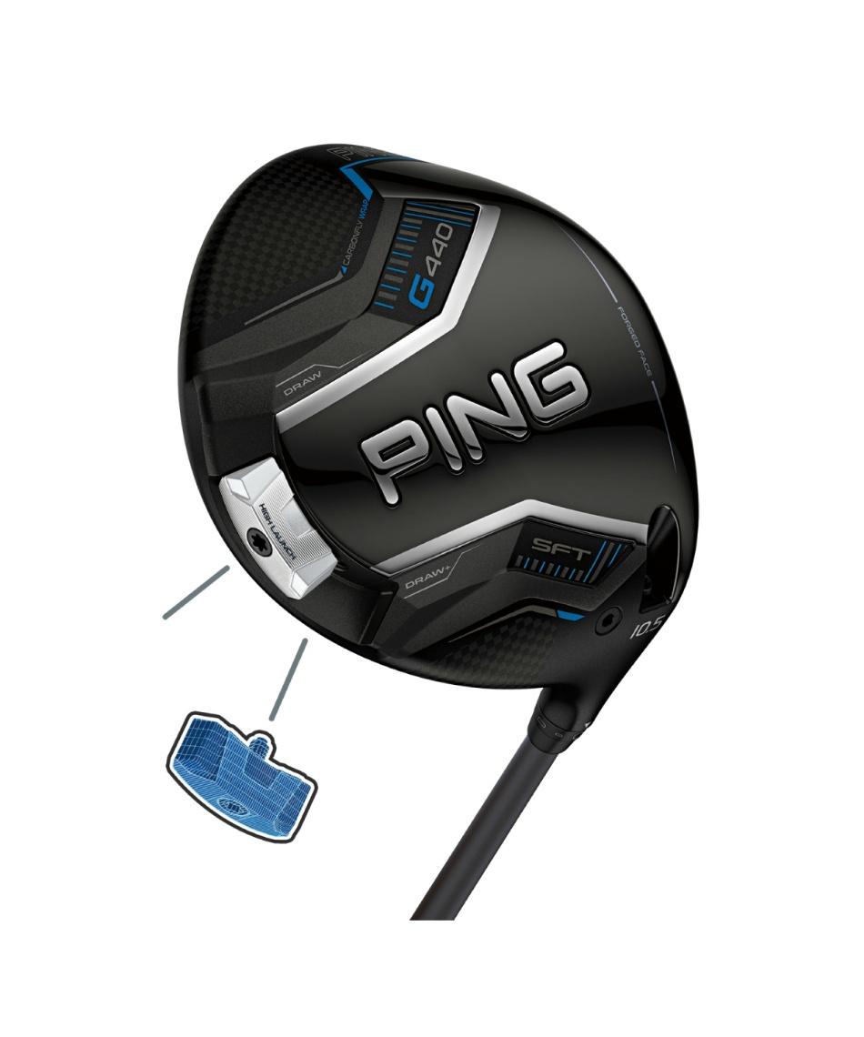 ピン(PING) ゴルフクラブ ドライバー G440HL SFT DRIVER シャフト FJKR