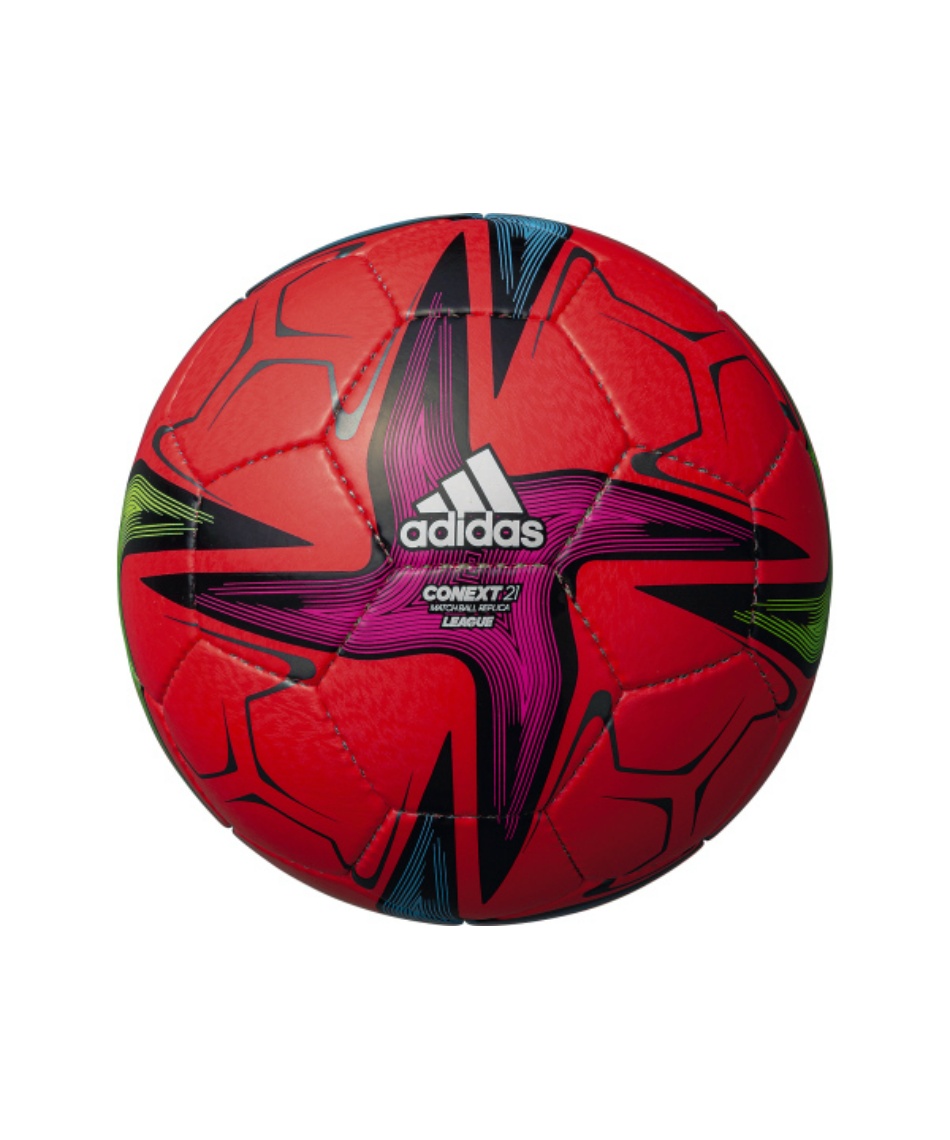 サッカーボール 5号球 検定球 コネクト21 リーグ5号球 赤色 AF544R