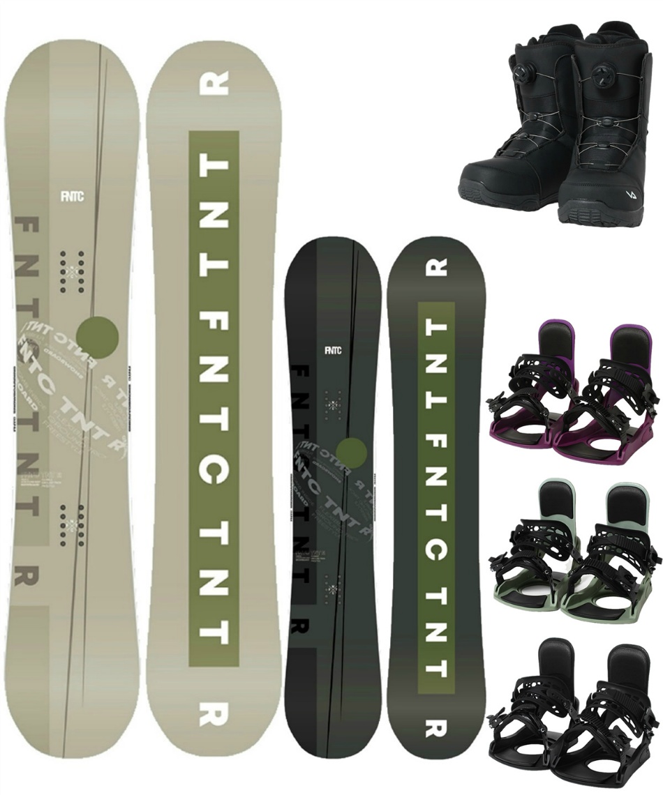 エフエヌティーシー(FNTC) スノーボード 3点セット ボード板+
