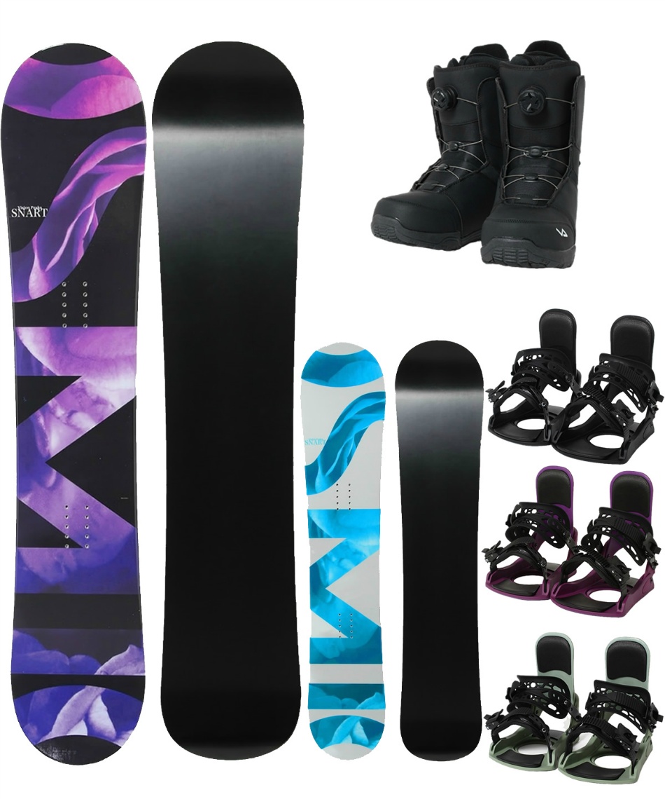 スノーボード 3点セット ボード板+ビンディング+ブーツ W SNART+
