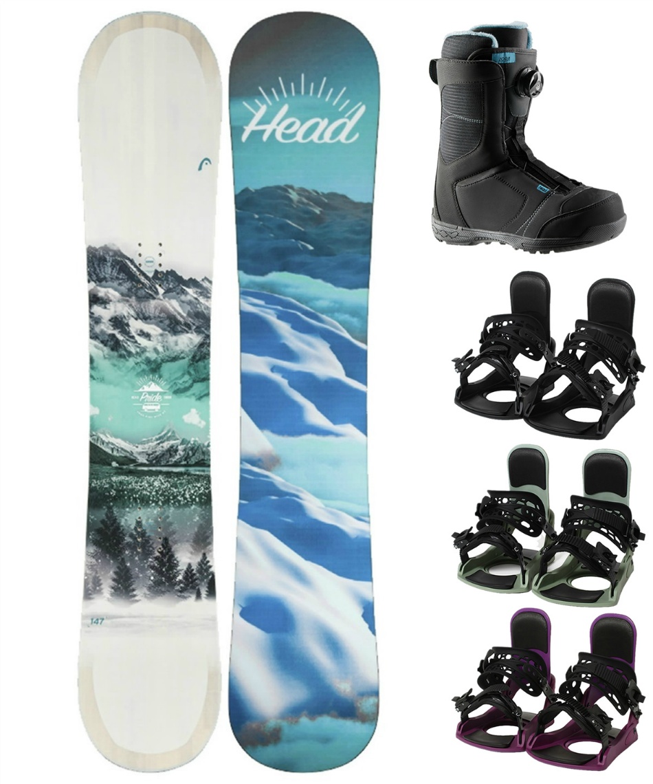 ヘッド(HEAD) スノーボード 3点セット ボード板+ビンディング+ブーツ