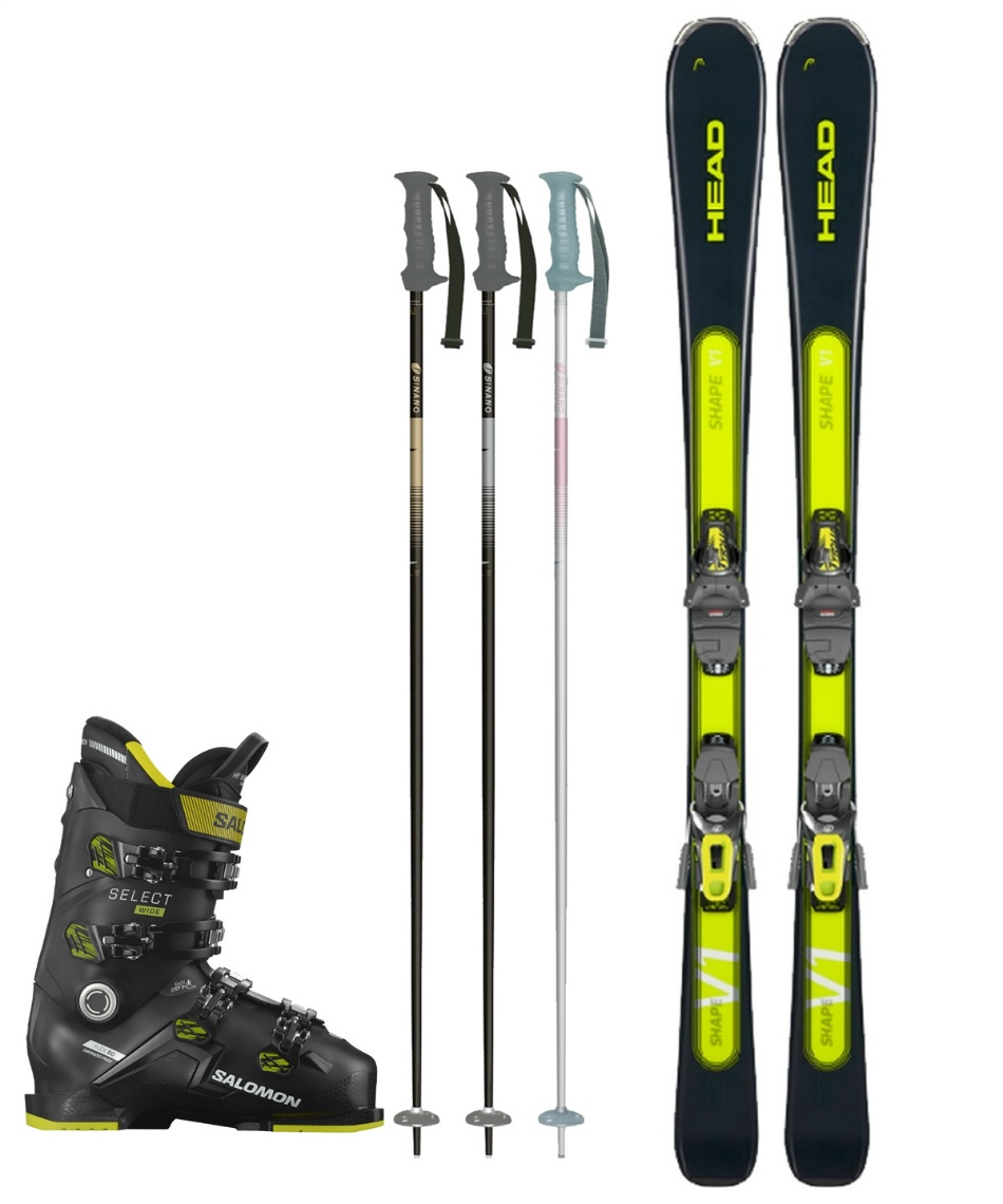 ヘッド(HEAD) スキー板 オールラウンド 4点セット SHAPE V1+SLR9.0AC