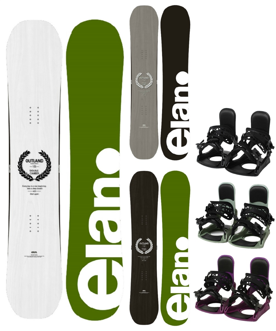 エラン(ELAN) スノーボード 2点セット ボード板+ビンディング OUTLAND+