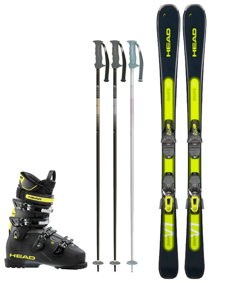 ヘッド(HEAD) スキー板 オールラウンド 4点セット SHAPE V1+SLR9.0AC