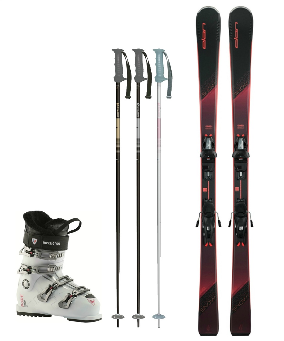 エラン(ELAN) スキー板 オールラウンド 4点セット SNOW BLACK LS+ELW9