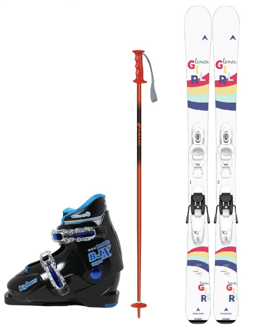 ディナスター(DYNASTAR) ジュニアスキー板 4点セット LEMON GIRL +KID