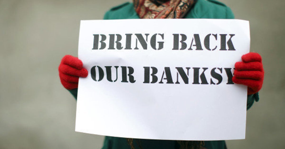 著名なストリート・アーティスト「バンクシー」の落書きを1億円で落札