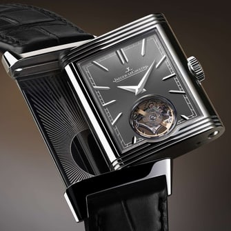 ステンレススチール製メンズウォッチ 手巻きレベルソ・トリビュート