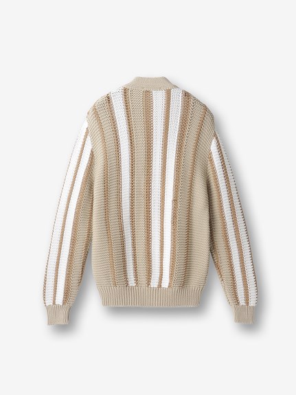 ストライプ Vネックカーディガン（ニット）｜STRASBURGO OUTLET