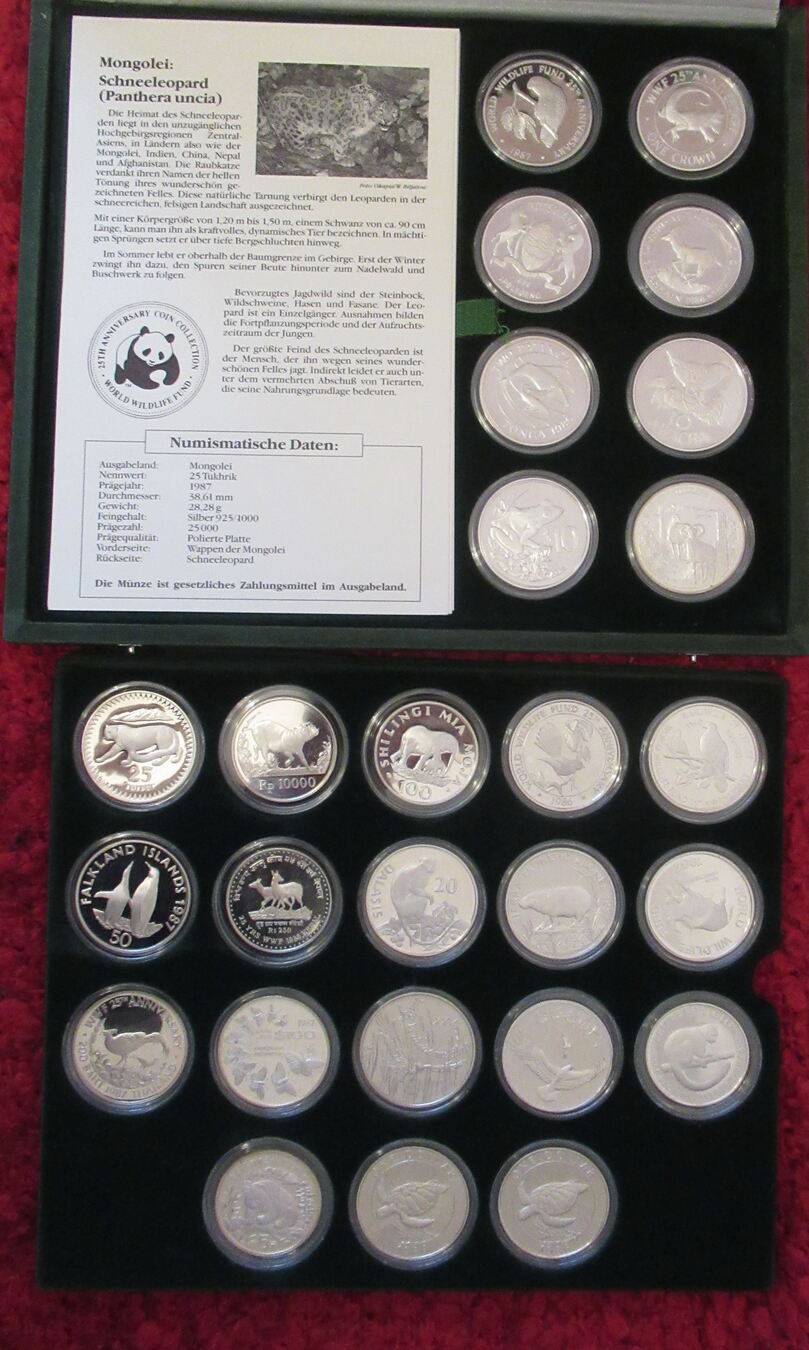 WWF 1987 World Wildlife Fund. 25th Anniversary Coin Collection