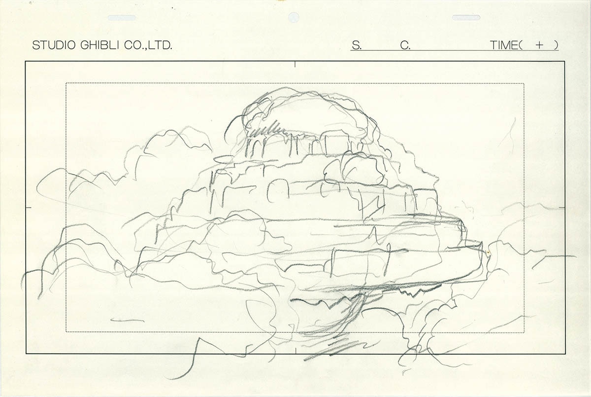 3411] 天空の城ラピュタ スケッチ / 直筆:宮崎駿