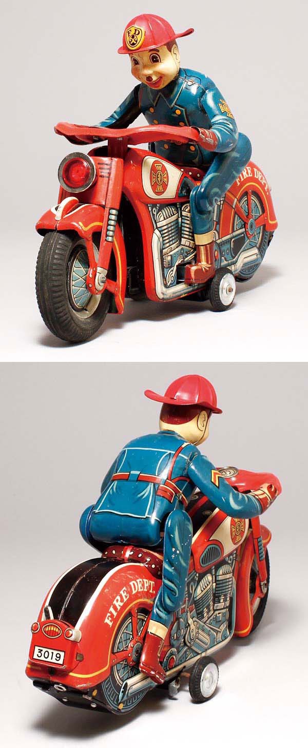 マスダヤ/日本製 消防士バイク (FIRE PATROL) ブリキ・電動