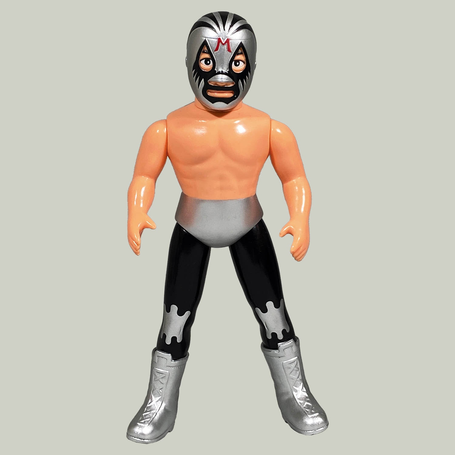 5554] マルサン ミル・マスカラス ソフビ 銀マスク