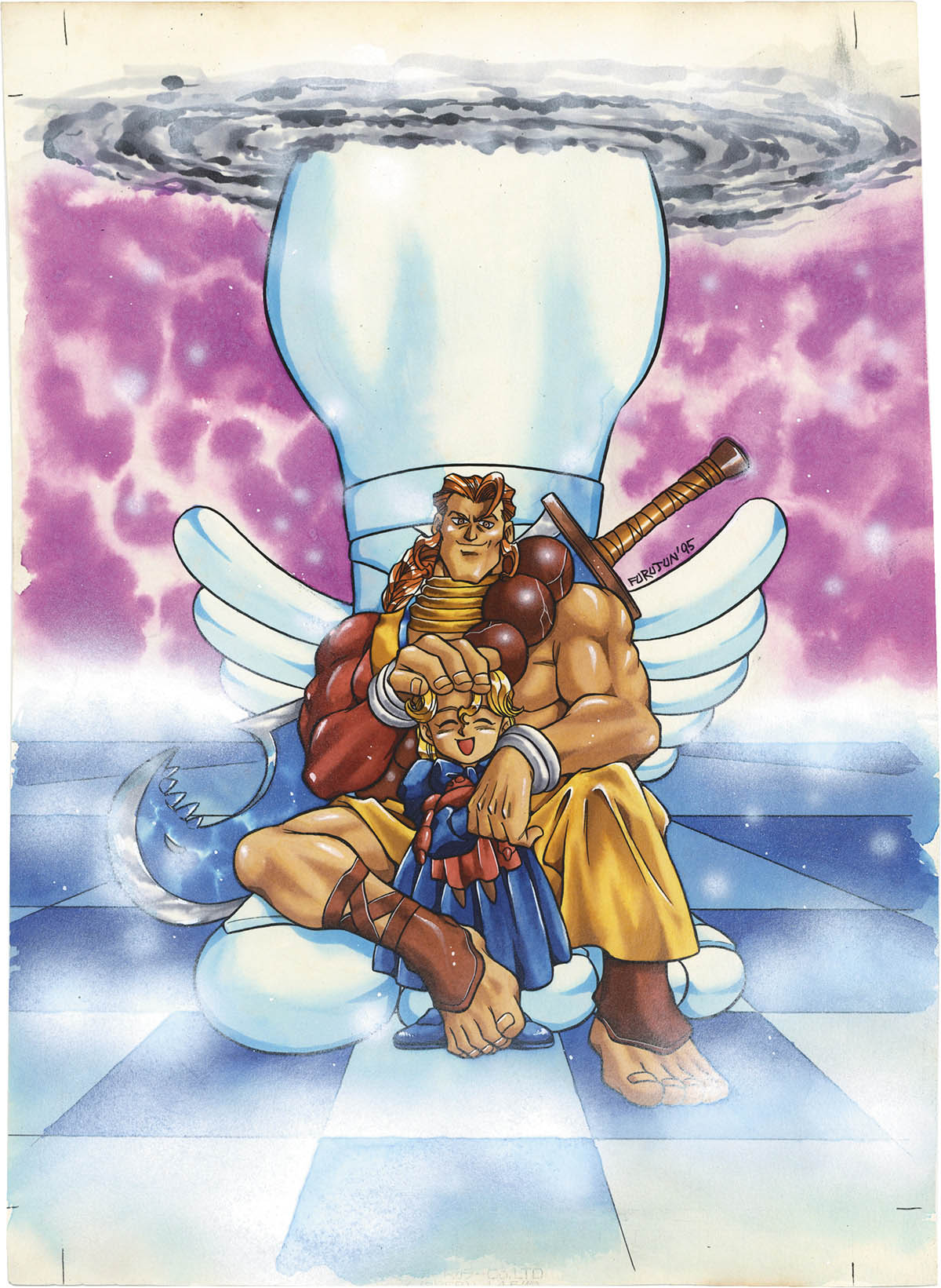 4147] 古澤純也 直筆カラー イラスト(主線コピー)「ヴァンパイア