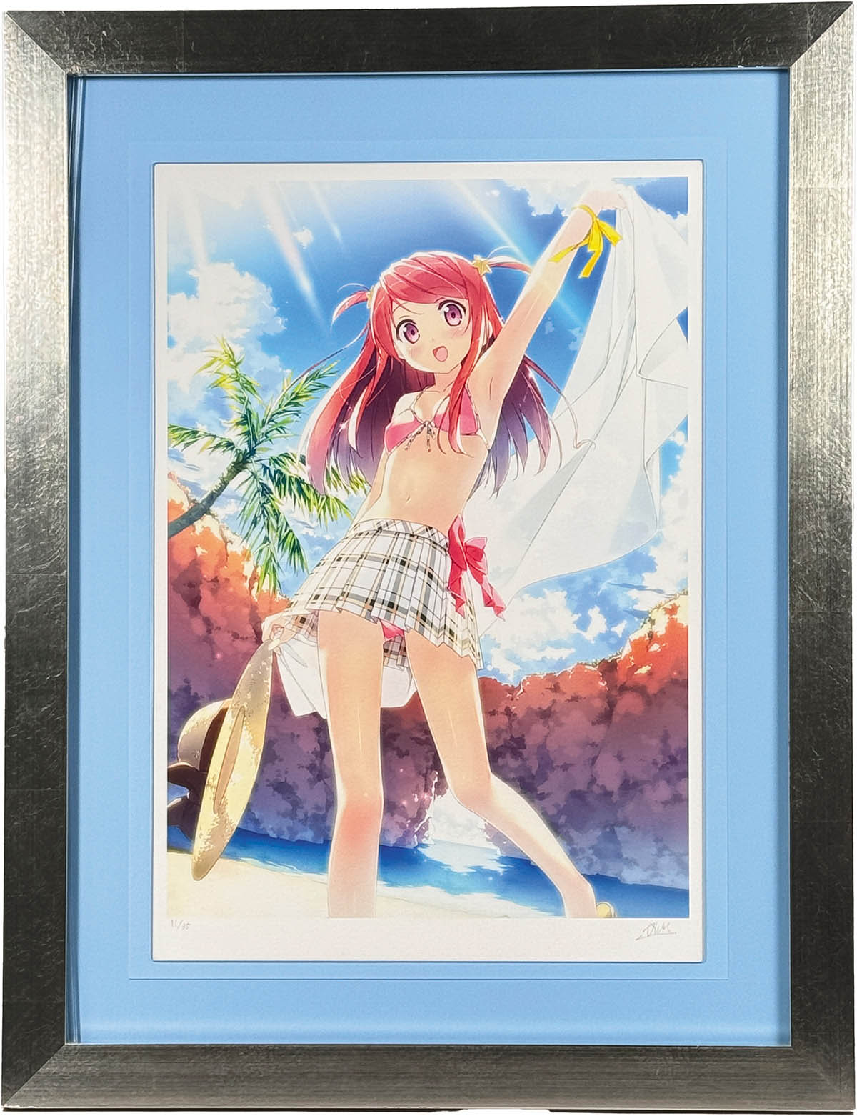 3152] カントク 直筆サイン入りカラー複製イラスト「FIGURE ON SUMMER」