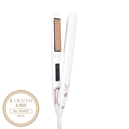 spin&curl SILK PLATE自動巻きカールアイロンホワイト KINUJOの通販