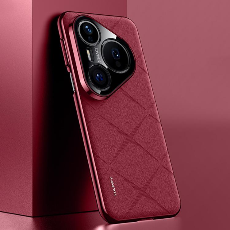 Huawei Pura 80 Pro / 80 Pro+ 5G用 プレーンレザーPC電話ケース