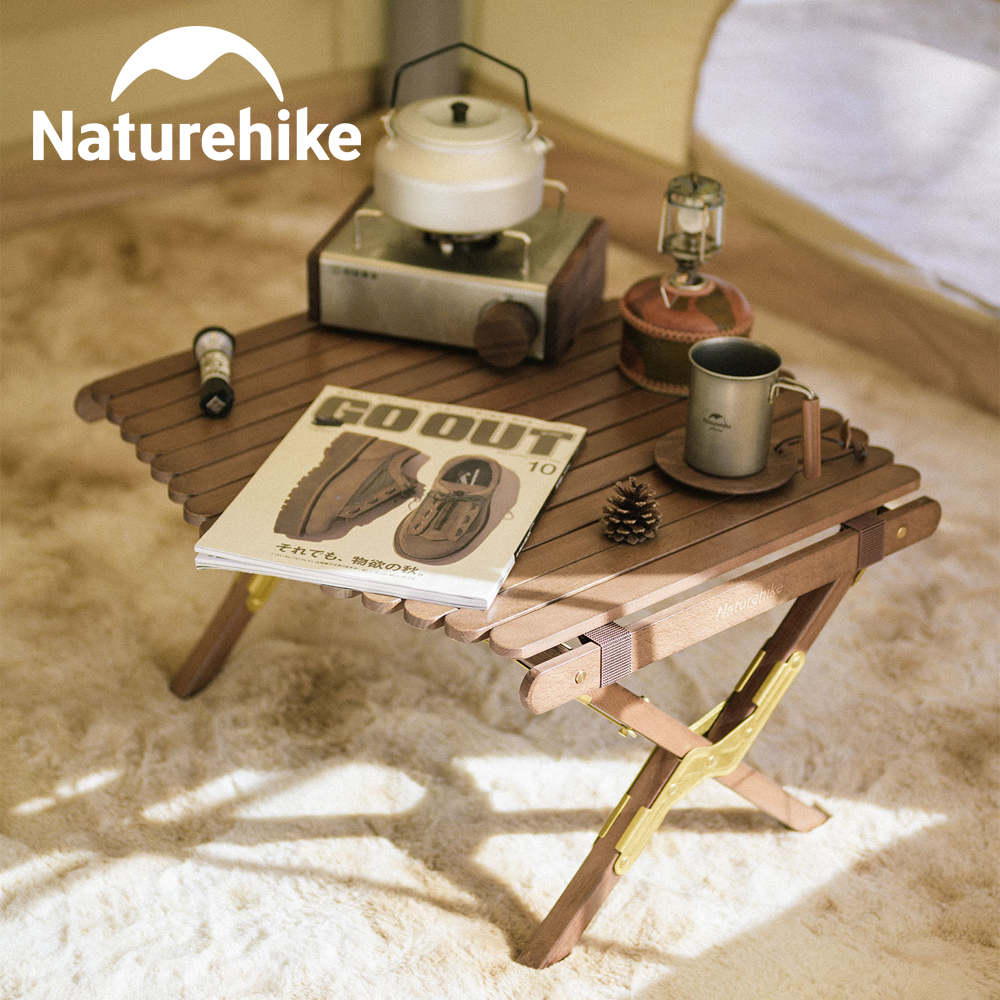 数量限定】Naturehike ウッドテーブル ロールトップテーブル 2~4人用