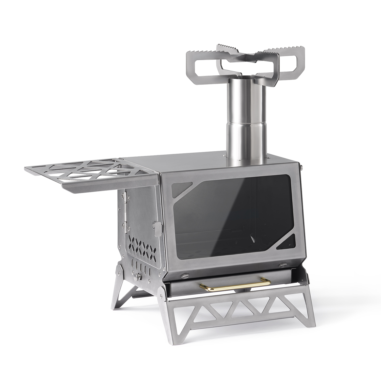 Naturehike 430ステンレス 卓上 薪ストーブ 小型 薪暖炉 焚き火台