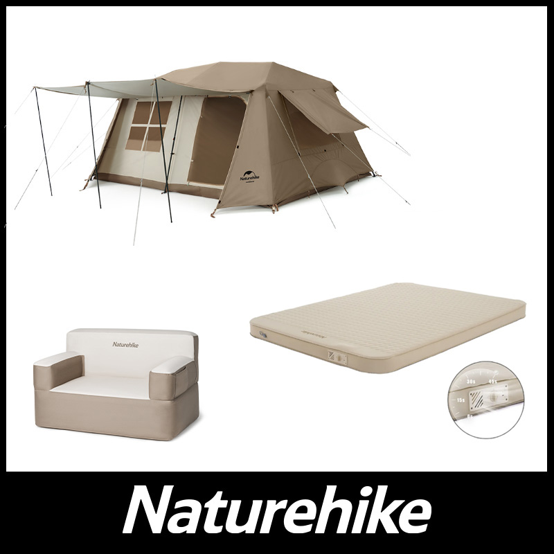 Naturehike Village13 ワンタッチ テント 3-6人用 UVカード 13㎡ 広い