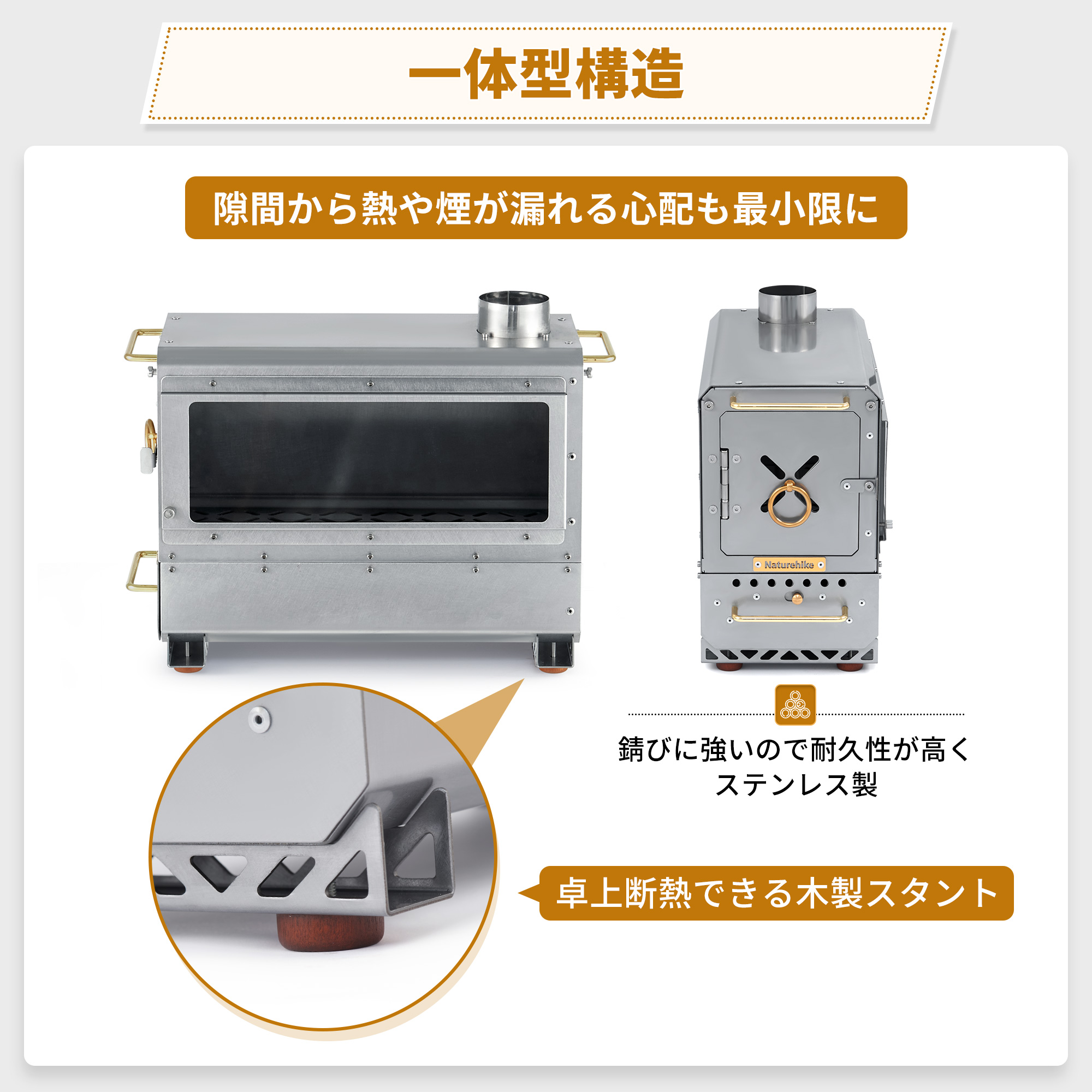 Naturehike 薪ストーブ ウッドストーブ アウトドア キャンプ