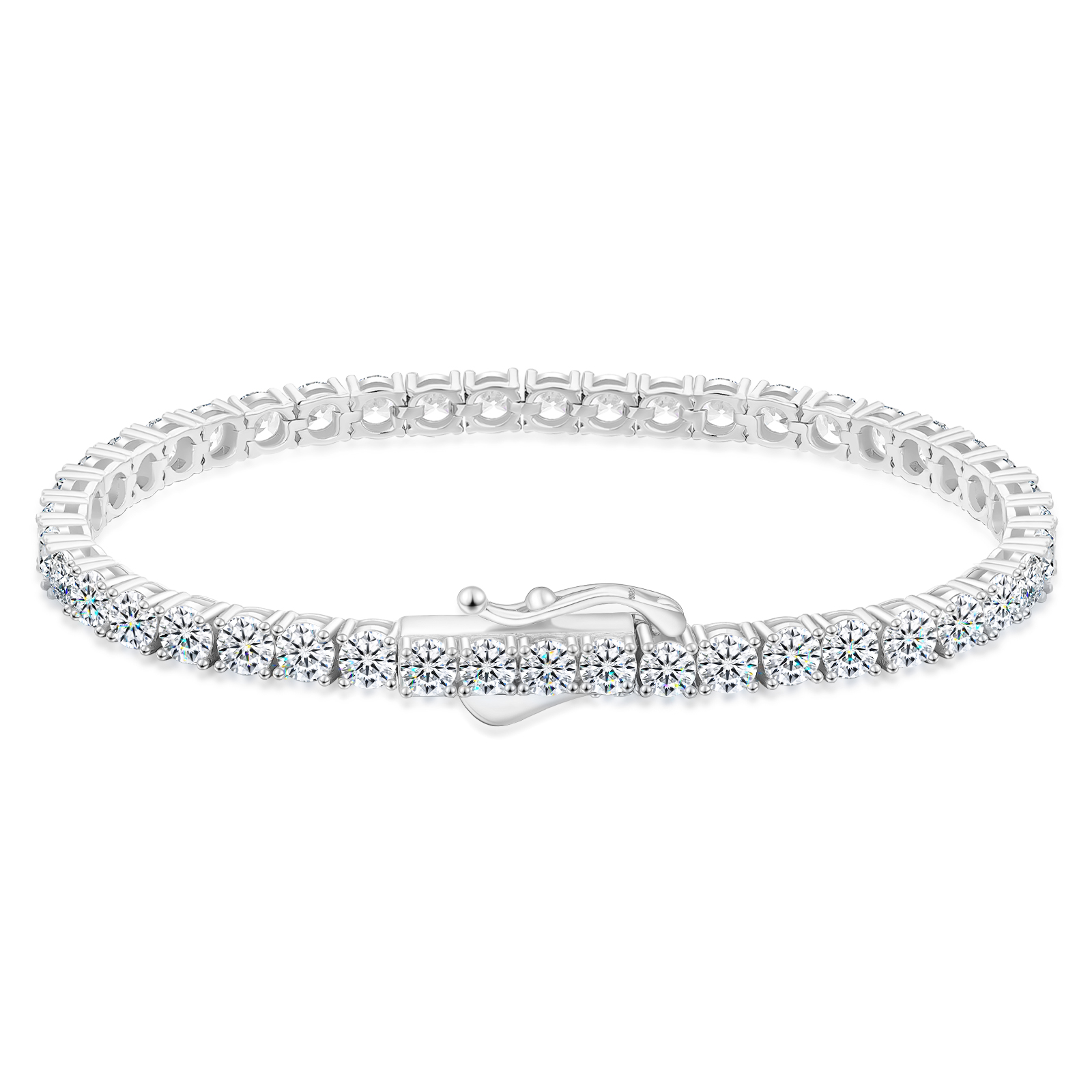 4mm モアサナイト テニス ブレスレット S925 KRKC