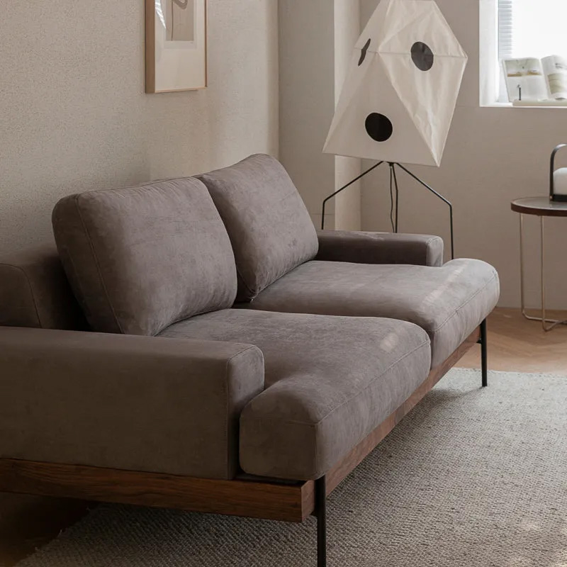 Woody Prime Walnut ウォールナット材 木製フレームファブリックソファ